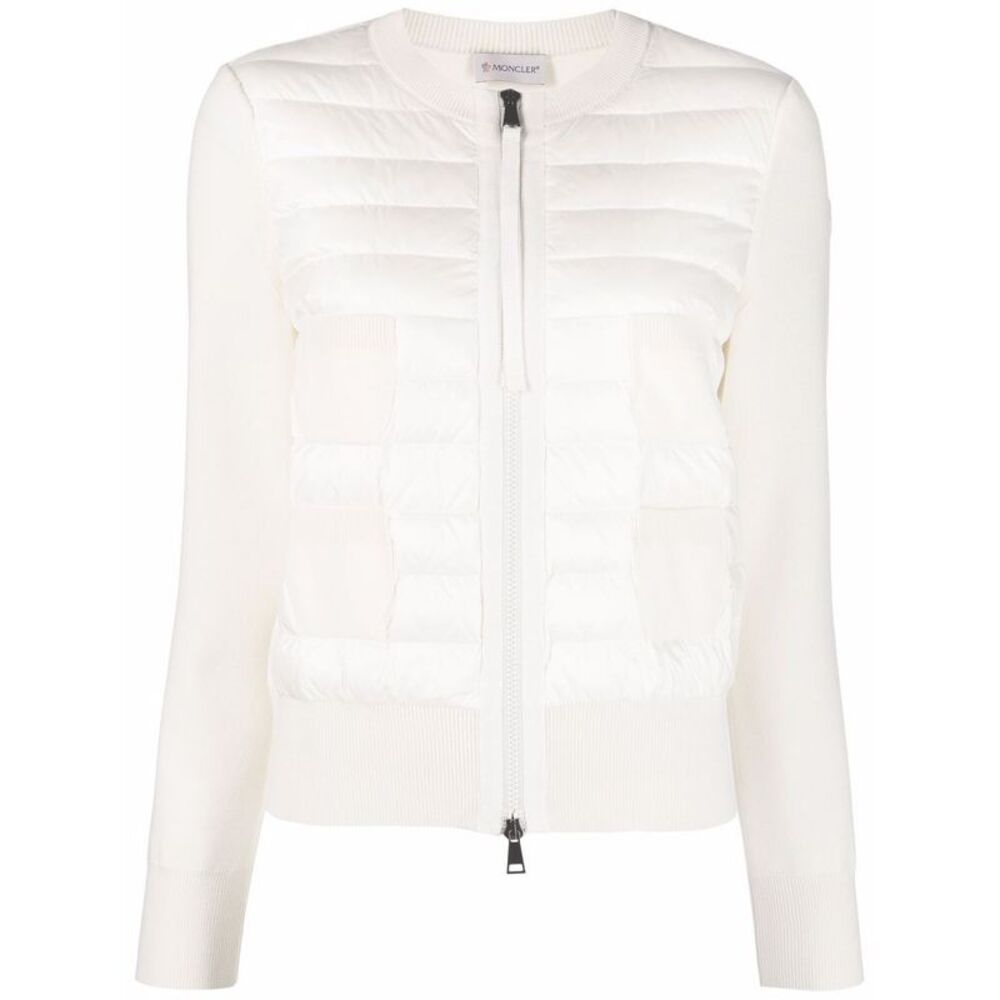 Moncler Women Wool And Nylon Padded Cardigan
